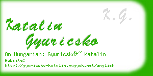 katalin gyuricsko business card